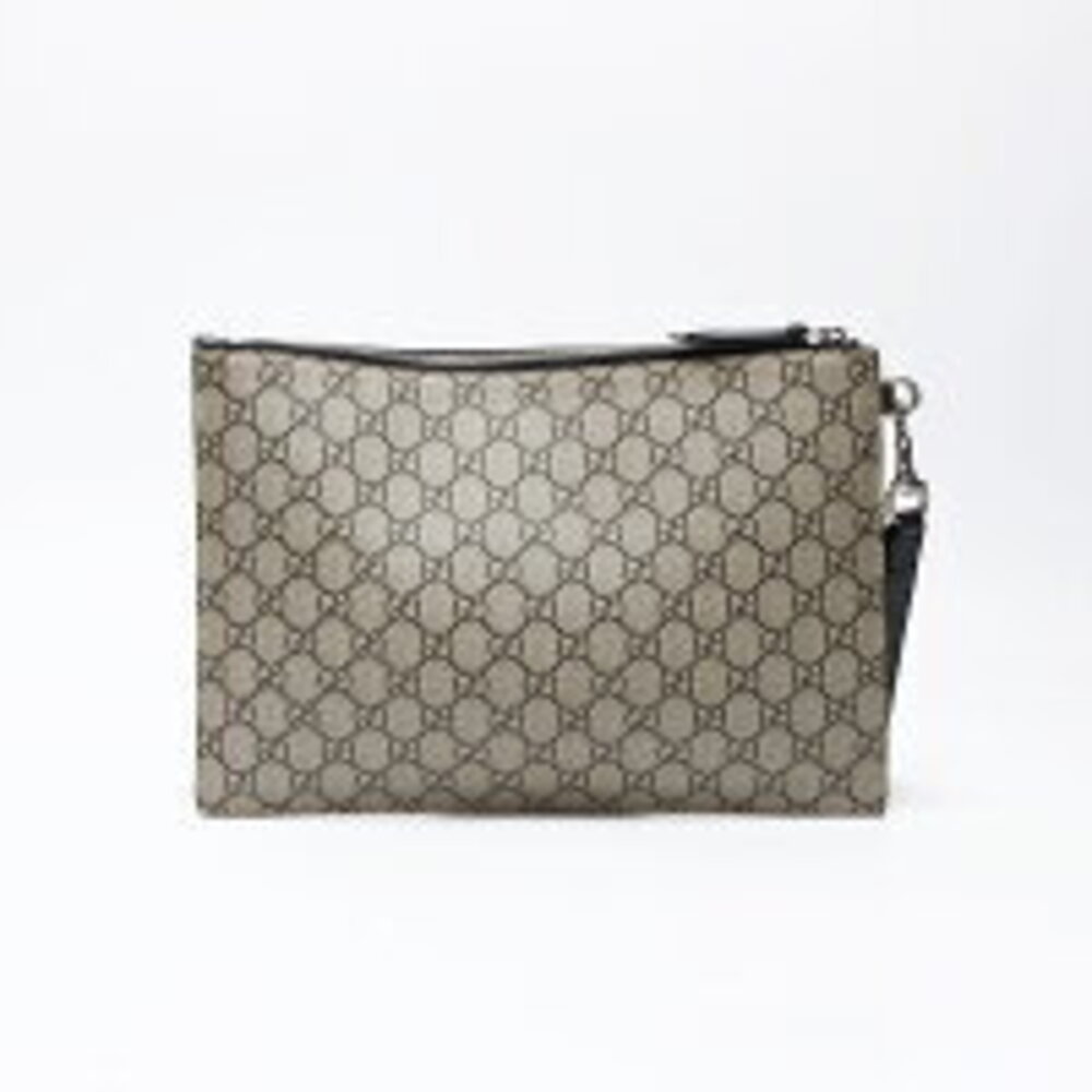 Gucci GG Supreme Tiger Clutch Bag Beige - Picture 3 of 11